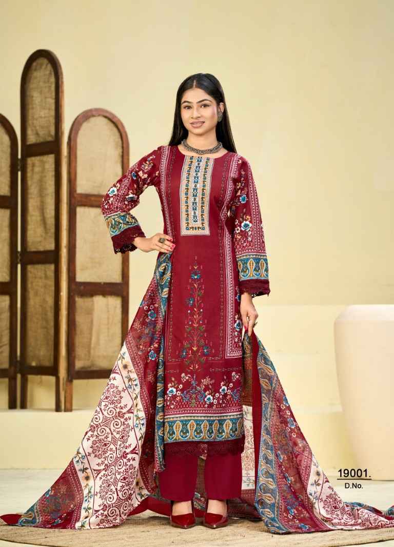JASH QURBAT VOL-19 MIX COTTON PRINTED DRESS MATERIAL 