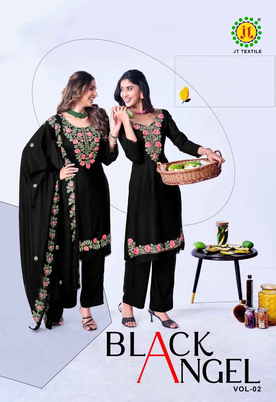 JT BLACK ANGEL VOL-2 RAYON PREMIUM WORK DRESS MATERIAL