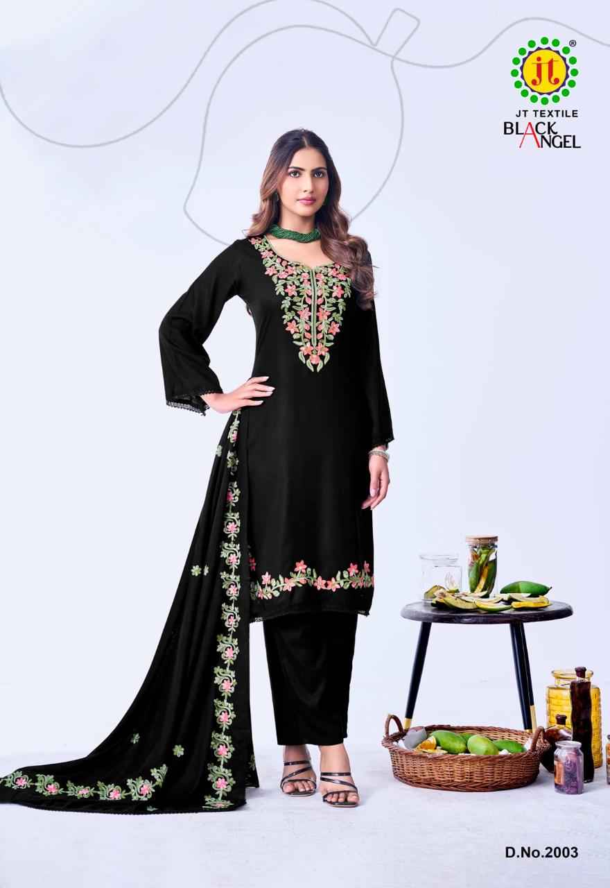 JT BLACK ANGEL VOL-2 RAYON PREMIUM WORK DRESS MATERIAL