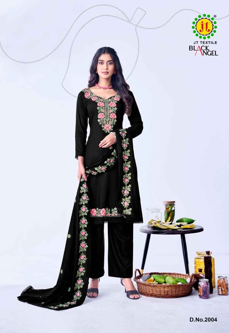 JT BLACK ANGEL VOL-2 RAYON PREMIUM WORK DRESS MATERIAL