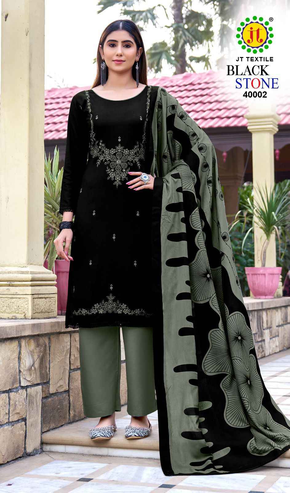 JT BLACK STONE VOL-40 RAYON PREMIUM WORK DRESS MATERIAL 