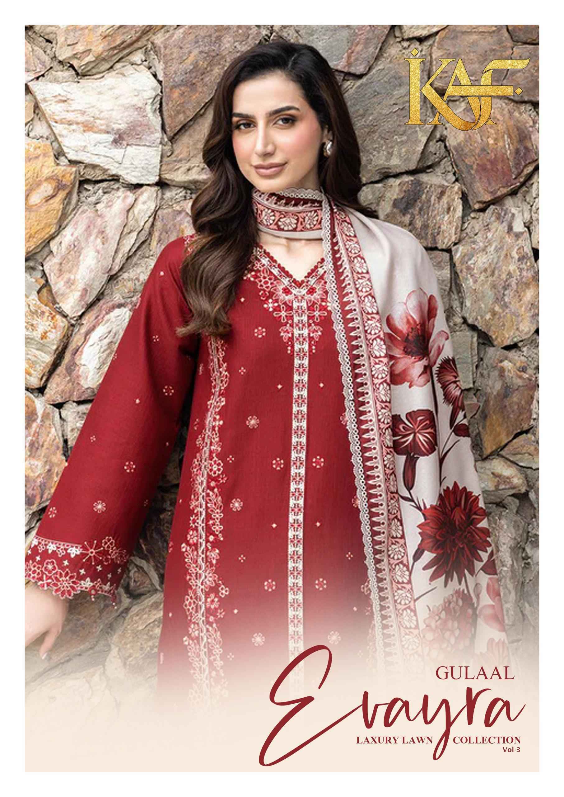 KAF EVAYRA GULAAL VOL-3 COTTON PRINTED DRESS MATERIAL