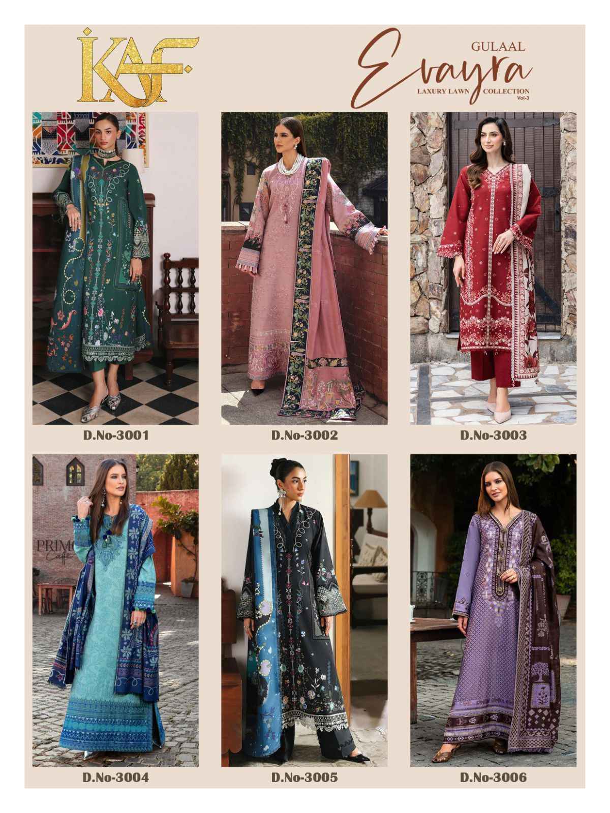 KAF EVAYRA GULAAL VOL-3 COTTON PRINTED DRESS MATERIAL