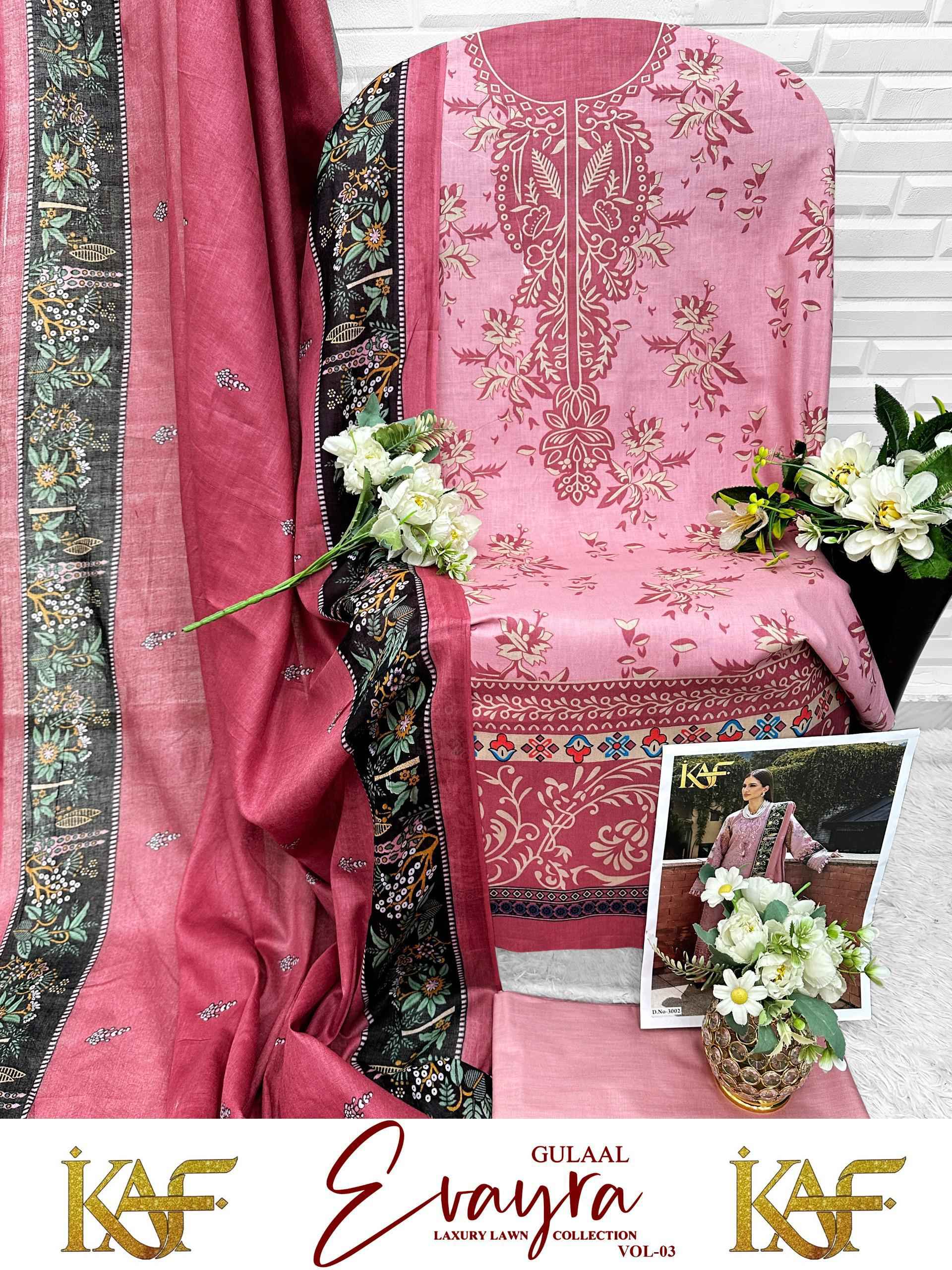 KAF EVAYRA GULAAL VOL-3 COTTON PRINTED DRESS MATERIAL