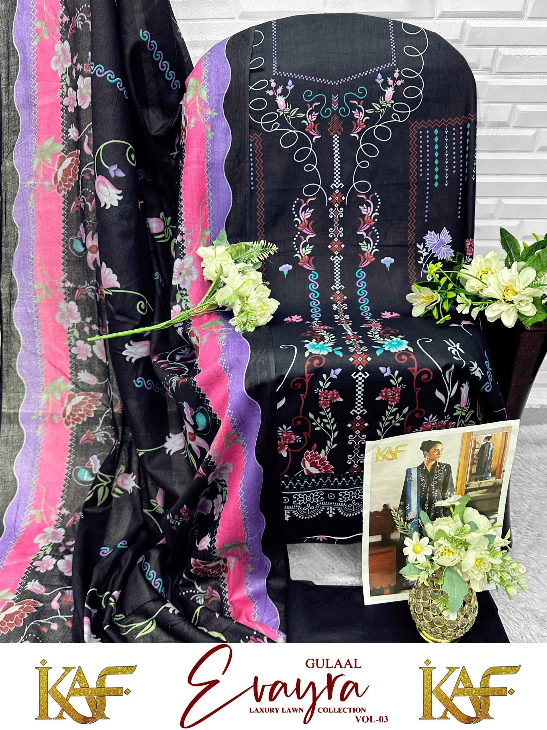 KAF EVAYRA GULAAL VOL-3 COTTON PRINTED DRESS MATERIAL