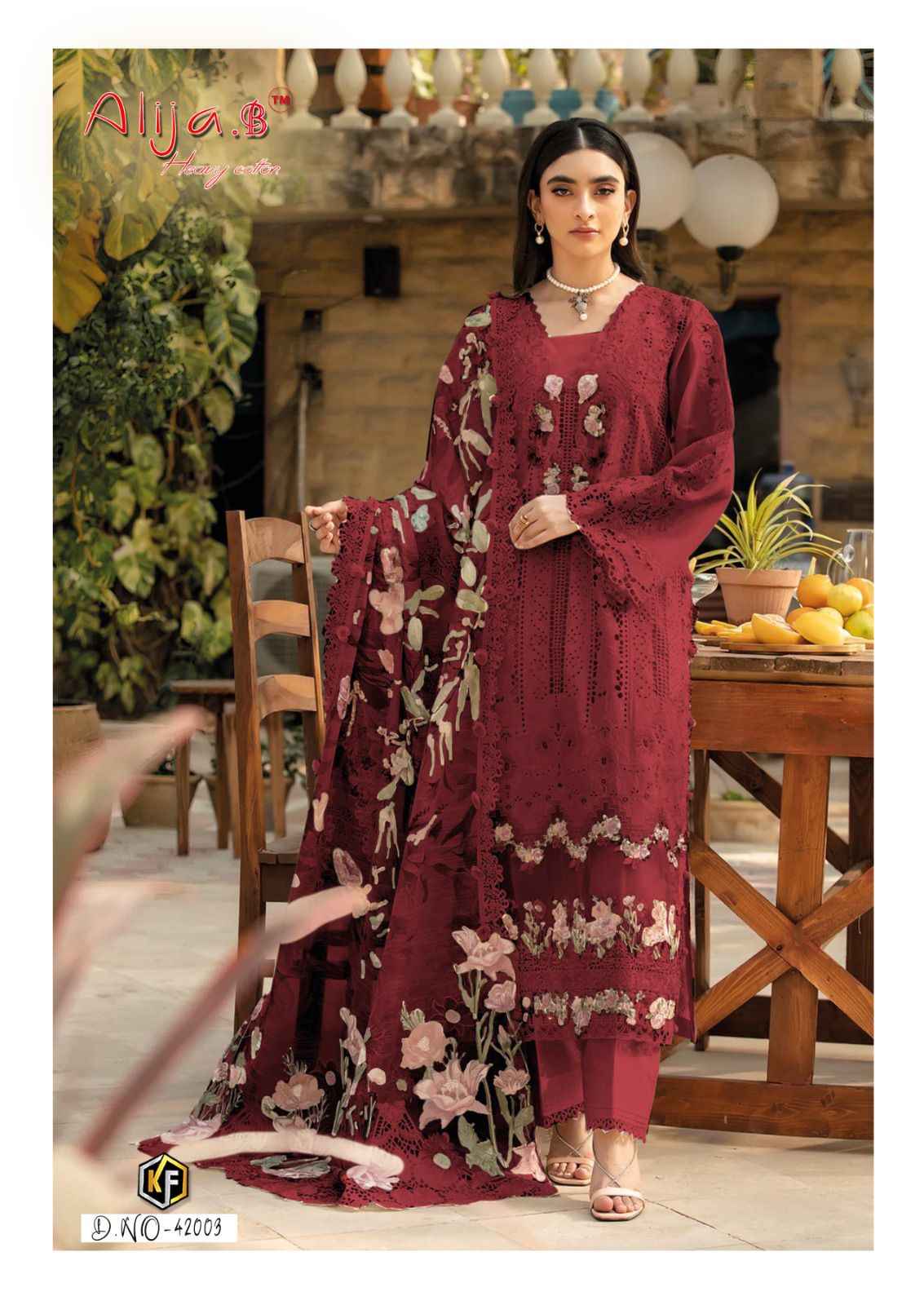 KEVAL ALIJA B VOL-42 HEAVY LAWN COTTON PRINTED DRESS MATERIAL