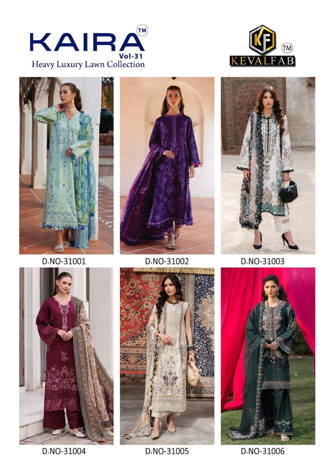 KEVAL FAB KAIRA VOL-31 HEAVY LAWN COTTON PRINTED DRESS MATERIAL