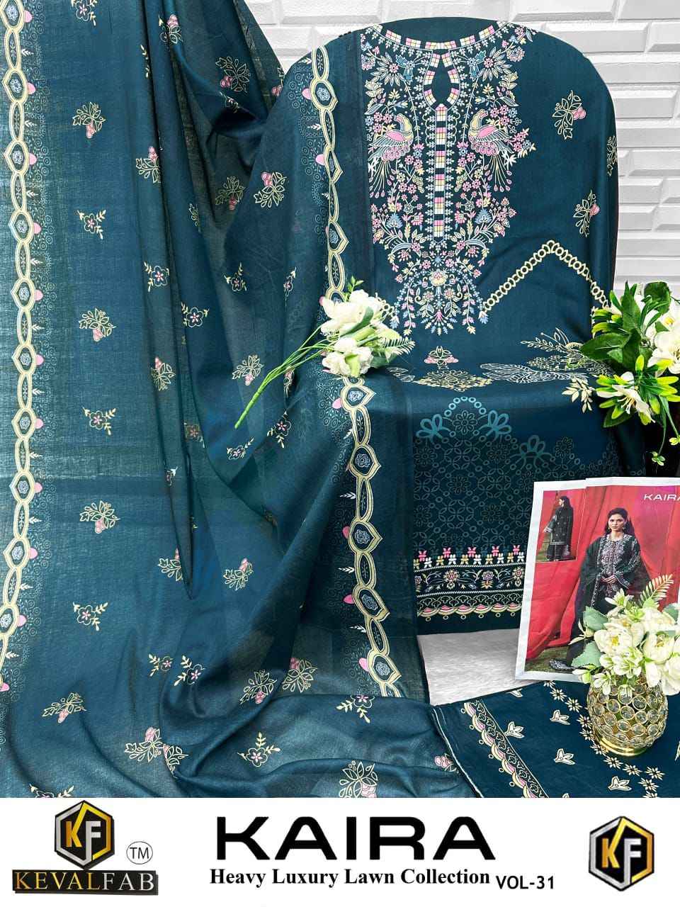 KEVAL FAB KAIRA VOL-31 HEAVY LAWN COTTON PRINTED DRESS MATERIAL