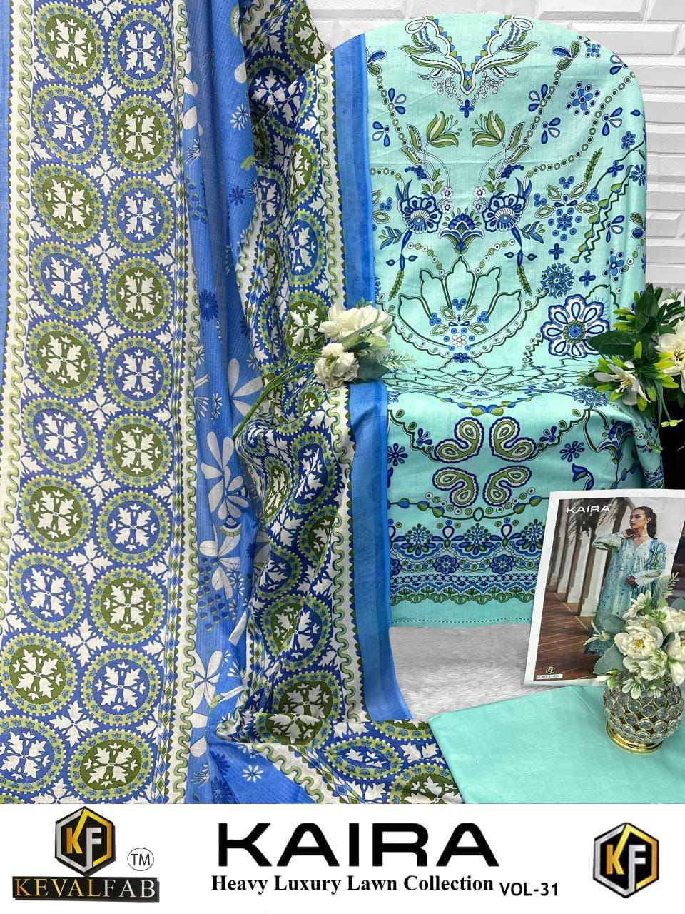 KEVAL FAB KAIRA VOL-31 HEAVY LAWN COTTON PRINTED DRESS MATERIAL