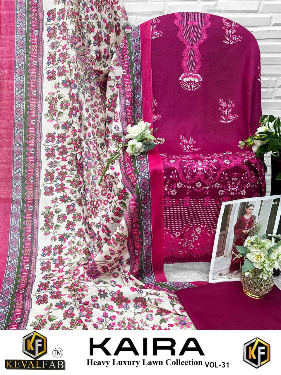 KEVAL FAB KAIRA VOL-31 HEAVY LAWN COTTON PRINTED DRESS MATERIAL