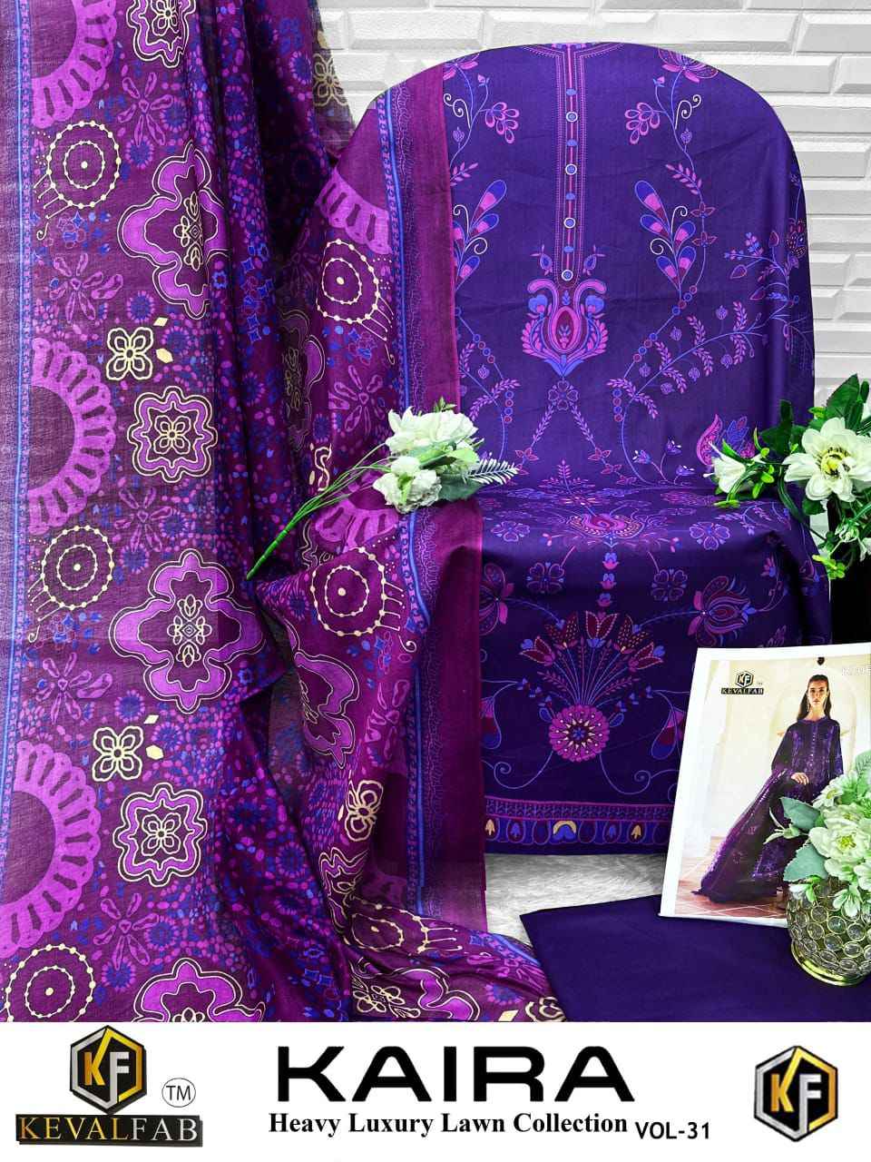 KEVAL FAB KAIRA VOL-31 HEAVY LAWN COTTON PRINTED DRESS MATERIAL