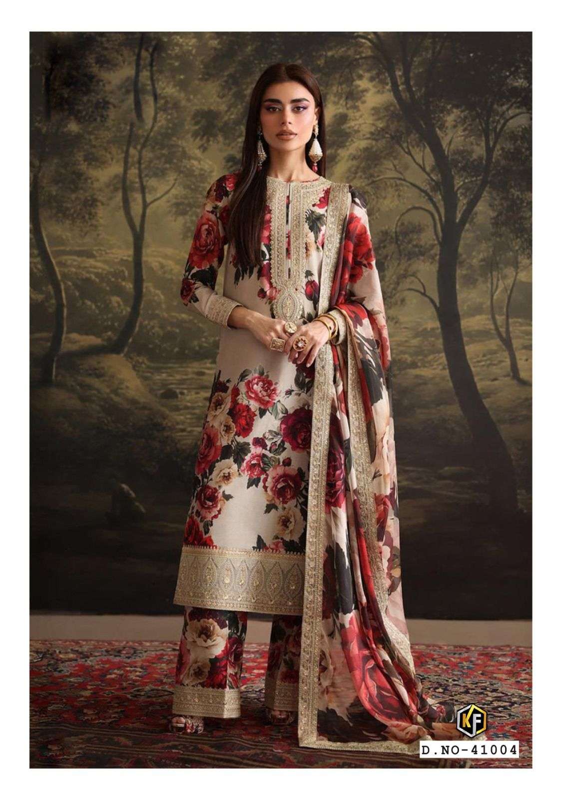 KEVAL FAB MARIA B VOL-41 HEAVY COTTON PRINTED DRESS MATERIAL