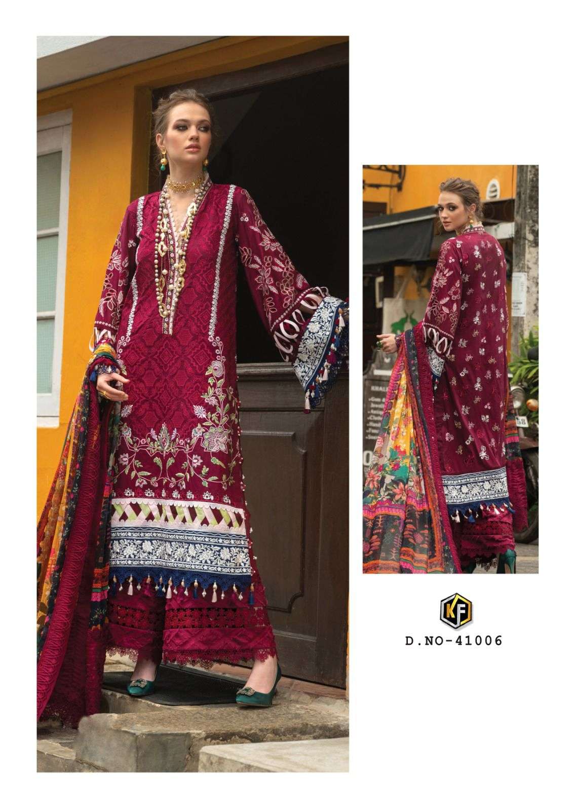 KEVAL FAB MARIA B VOL-41 HEAVY COTTON PRINTED DRESS MATERIAL