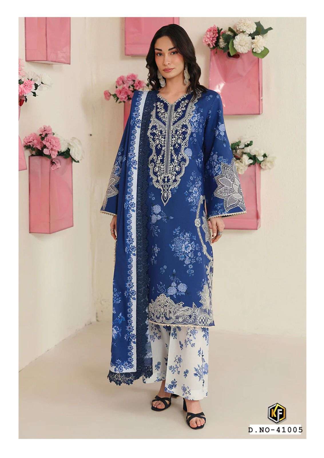 KEVAL FAB MARIA B VOL-41 HEAVY COTTON PRINTED DRESS MATERIAL