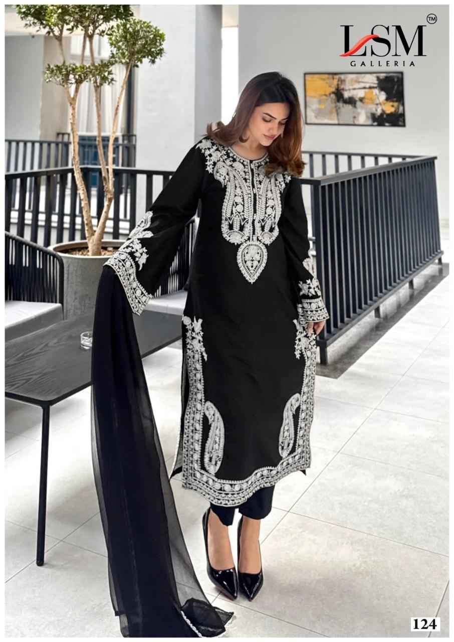LSM BLACK & WHITE VOL-2 PURE LAWN COTTON PRINTED DRESS MATERIAL