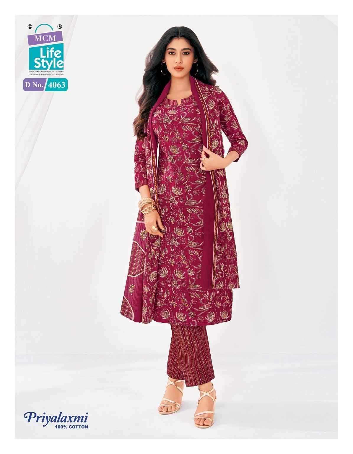 MCM PRIYALAXMI VOL-40 PURE COTTON PRINTED DRESS MATERIAL