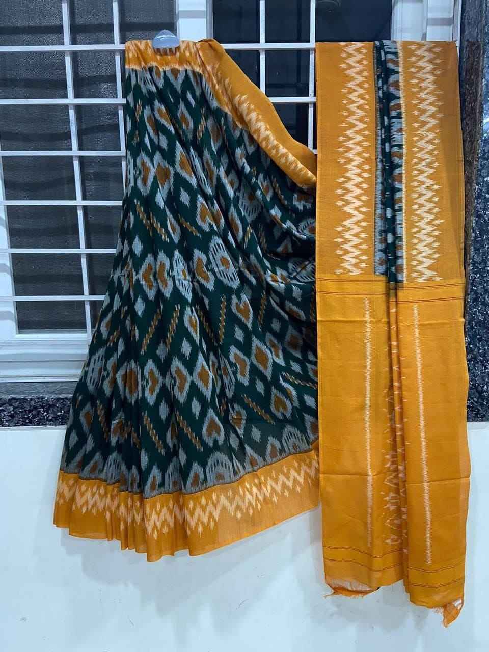 PLAIN LINEN DIGITAL PRINTED SAREE CODE MG457