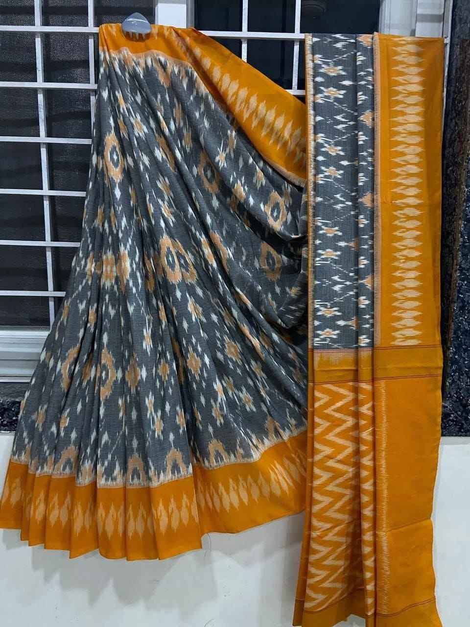 PLAIN LINEN DIGITAL PRINTED SAREE CODE MG457