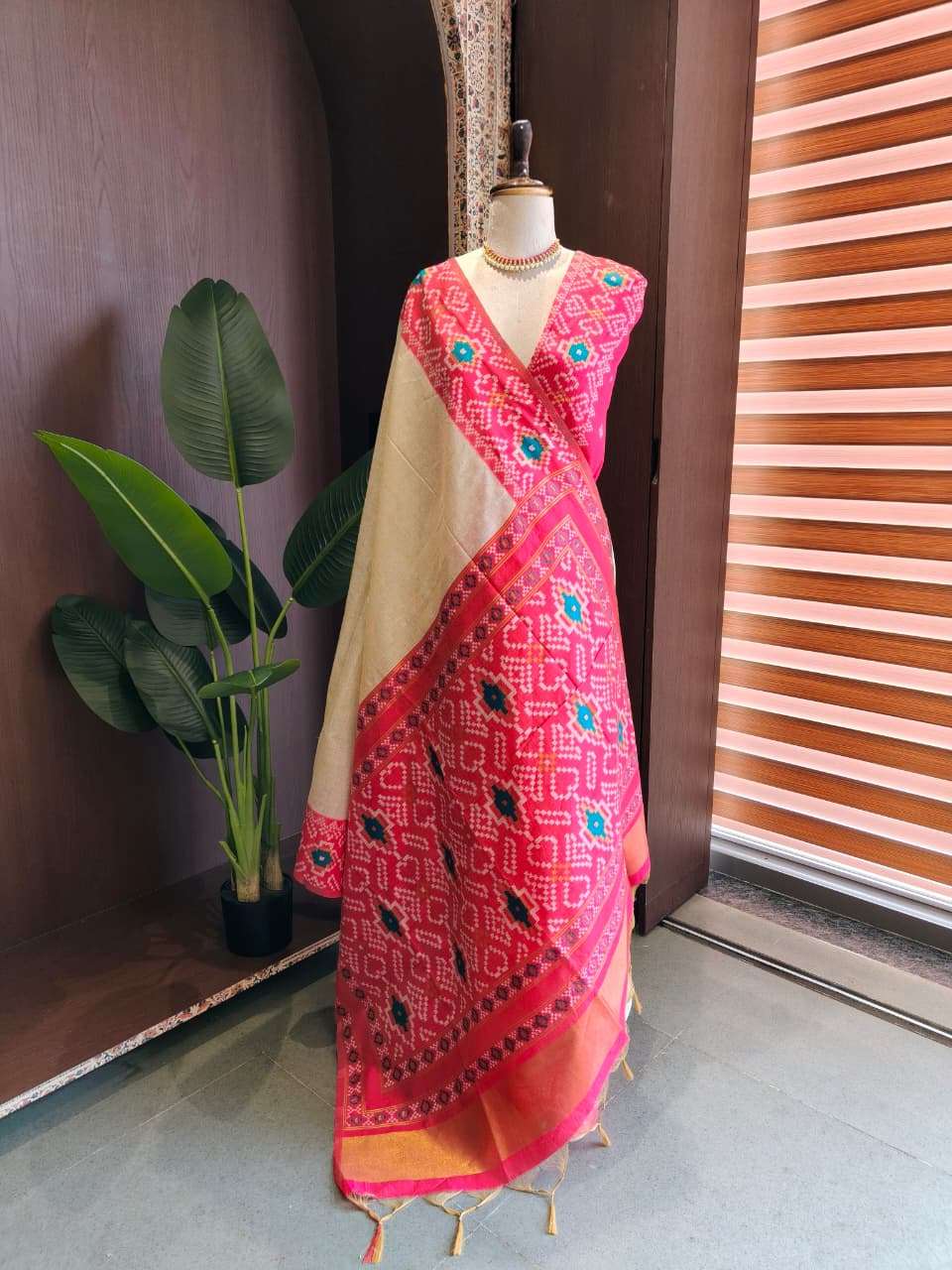 PREMIUM SOFT MUGA COTTON ZARI WEAVING PATOLA SAREE