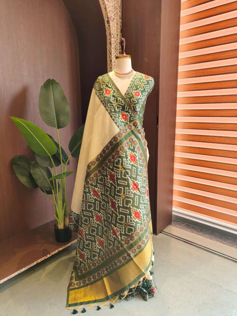 PREMIUM SOFT MUGA COTTON ZARI WEAVING PATOLA SAREE