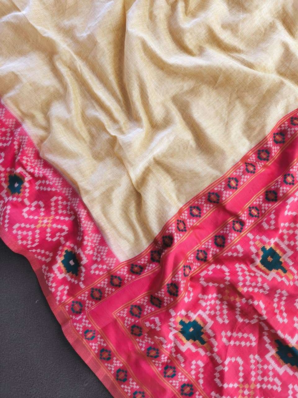 PREMIUM SOFT MUGA COTTON ZARI WEAVING PATOLA SAREE