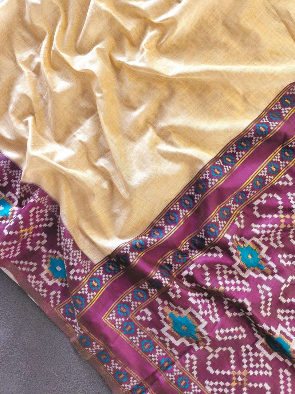 PREMIUM SOFT MUGA COTTON ZARI WEAVING PATOLA SAREE