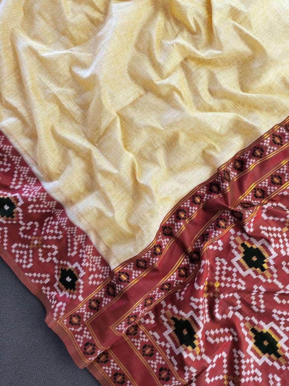 PREMIUM SOFT MUGA COTTON ZARI WEAVING PATOLA SAREE