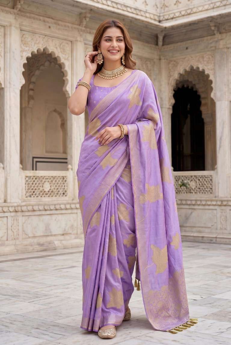 PURE BANARASI KHADI SILK GOLD ZARI WEAVING SAREE