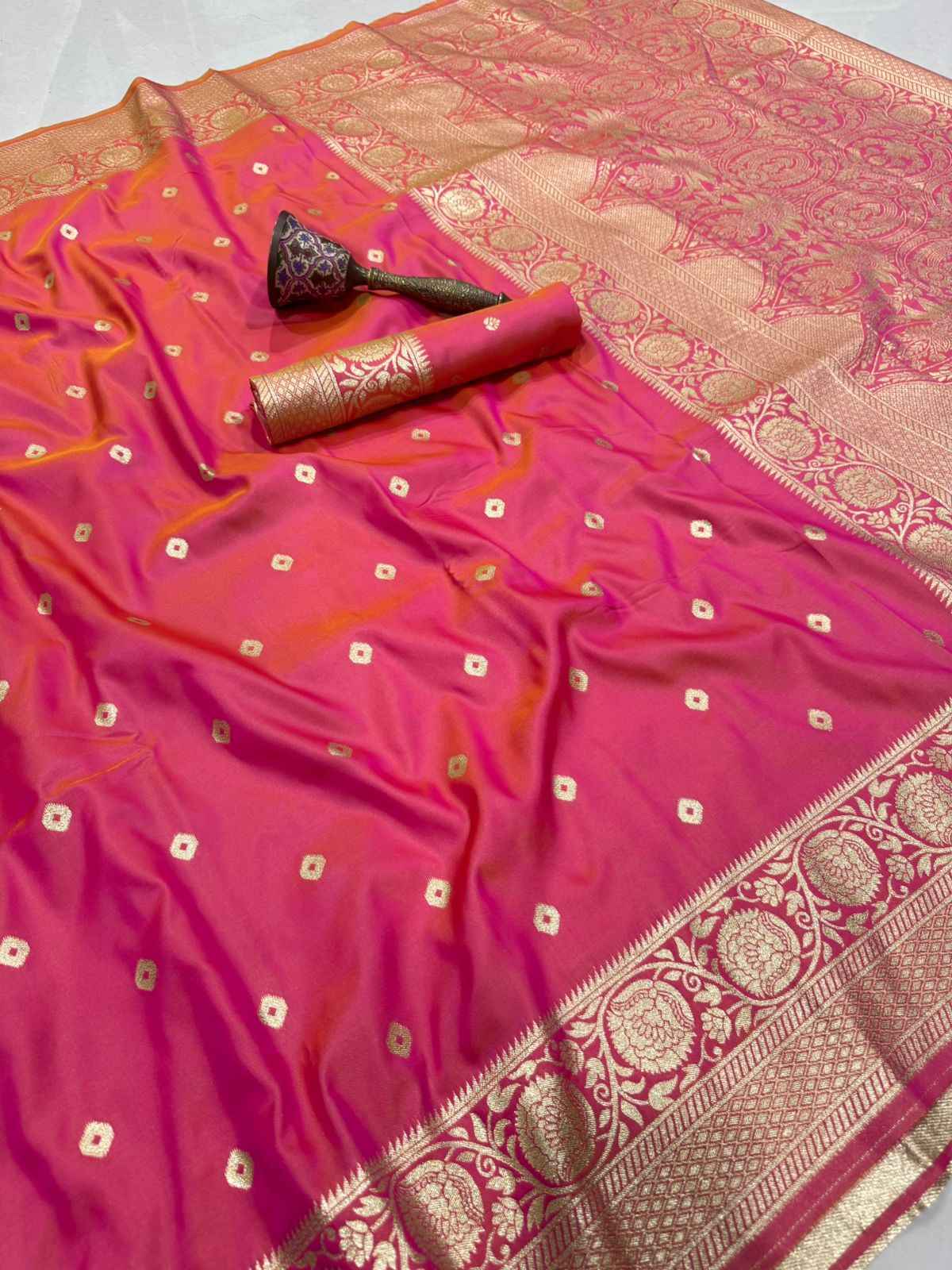 PURE HEAVY BANARASI SILK GOLD JARI WEAVING SAREE