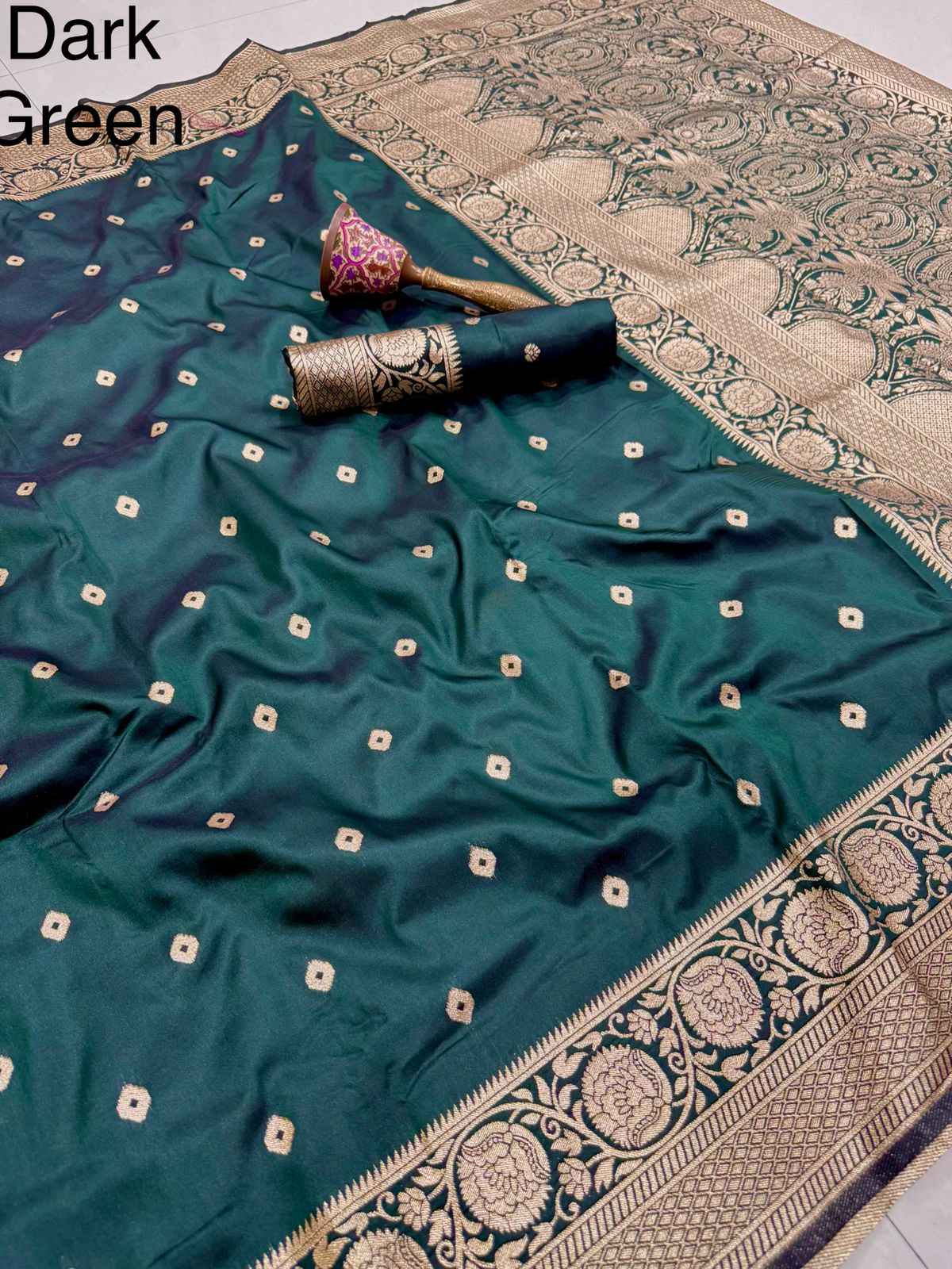 PURE HEAVY BANARASI SILK GOLD JARI WEAVING SAREE