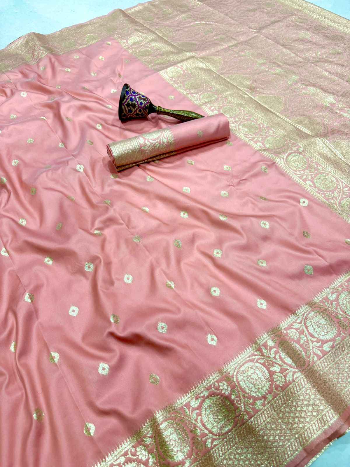 PURE HEAVY BANARASI SILK GOLD JARI WEAVING SAREE