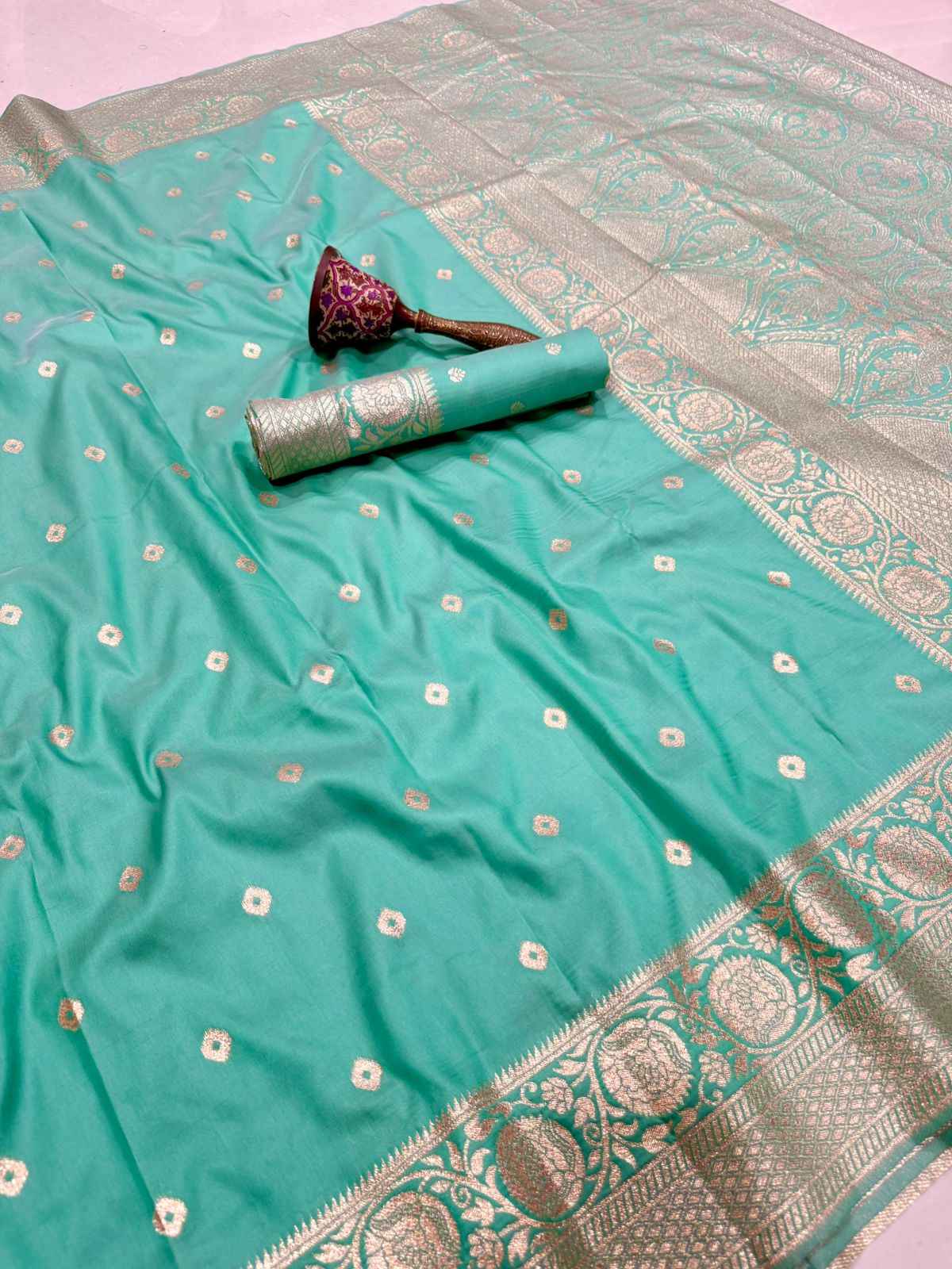 PURE HEAVY BANARASI SILK GOLD JARI WEAVING SAREE