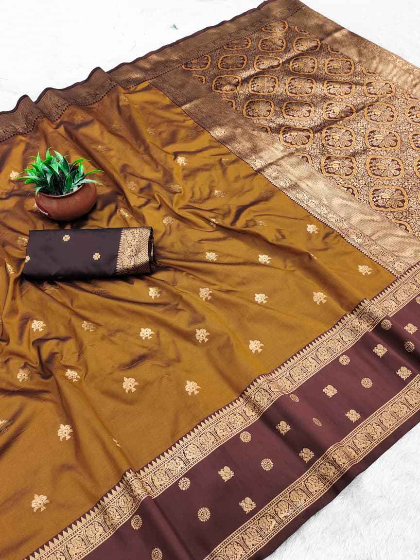 PURE SOFT BANARASI SILK GOLD ZARI WEAVING SAREE