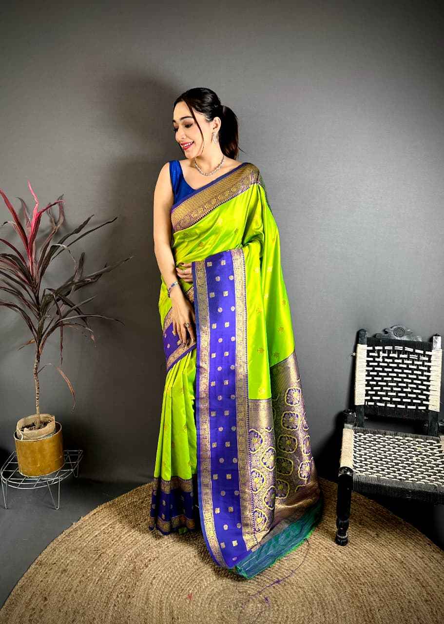 PURE SOFT BANARASI SILK GOLD ZARI WEAVING SAREE
