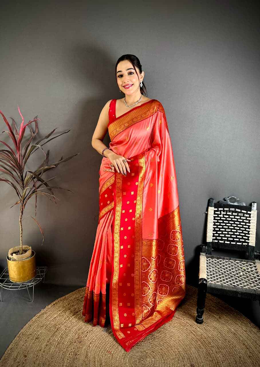 PURE SOFT BANARASI SILK GOLD ZARI WEAVING SAREE