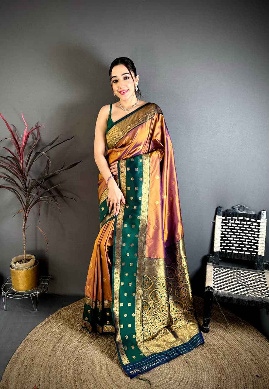 PURE SOFT BANARASI SILK GOLD ZARI WEAVING SAREE