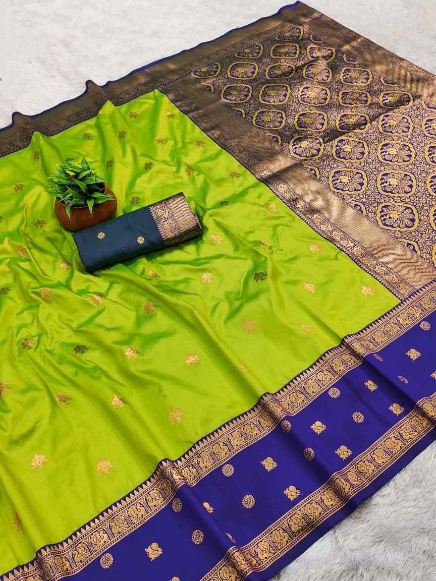PURE SOFT BANARASI SILK GOLD ZARI WEAVING SAREE