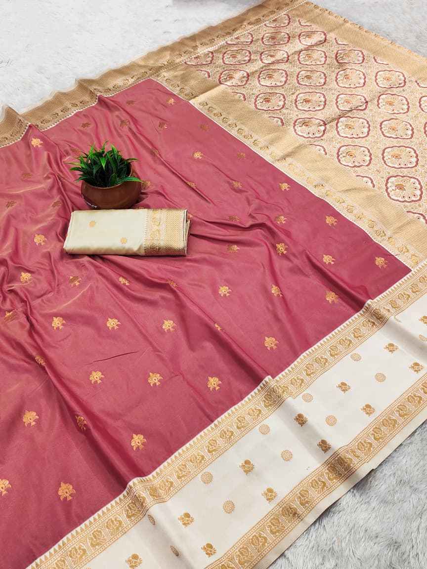 PURE SOFT BANARASI SILK GOLD ZARI WEAVING SAREE