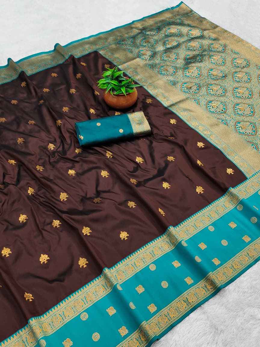 PURE SOFT BANARASI SILK GOLD ZARI WEAVING SAREE
