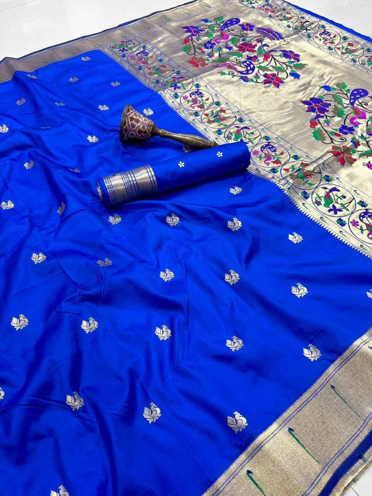 PURE SOFT KANCHIVRAM PAITHANI SILK ZARI WEAVING SAREE