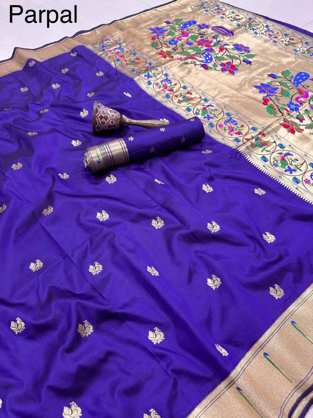 PURE SOFT KANCHIVRAM PAITHANI SILK ZARI WEAVING SAREE