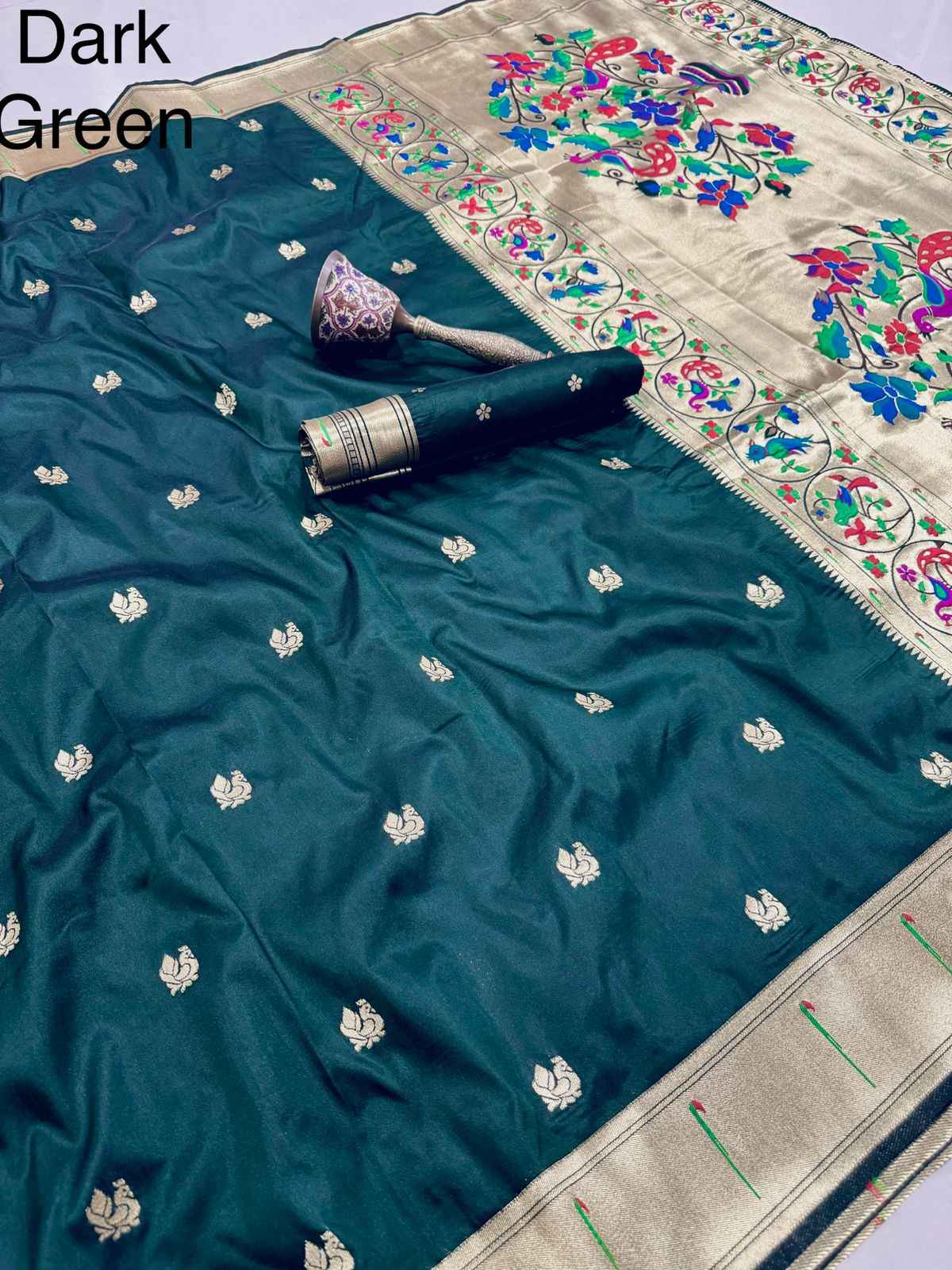 PURE SOFT KANCHIVRAM PAITHANI SILK ZARI WEAVING SAREE