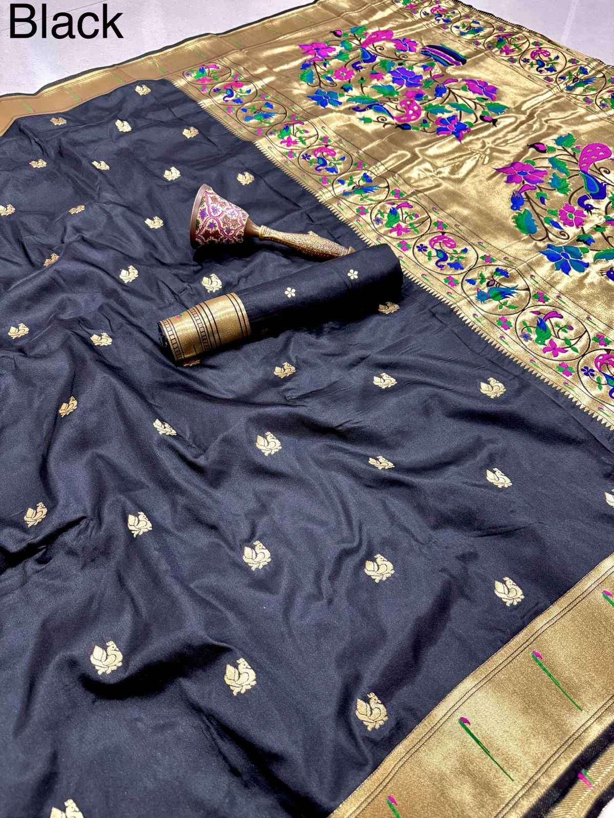 PURE SOFT KANCHIVRAM PAITHANI SILK ZARI WEAVING SAREE