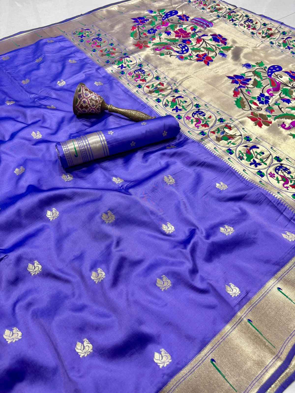 PURE SOFT KANCHIVRAM PAITHANI SILK ZARI WEAVING SAREE