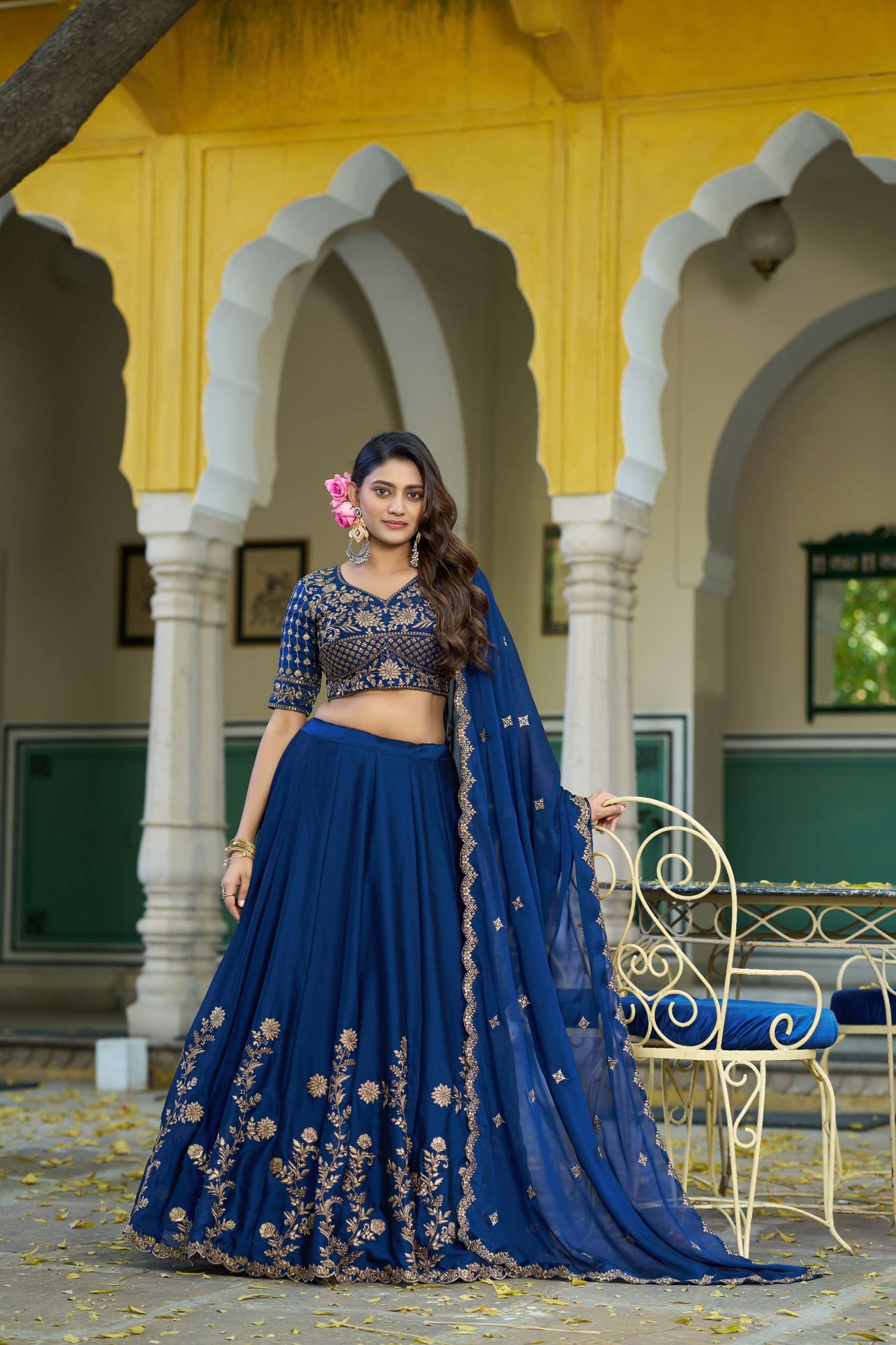 RANGOLI SILK SEQUINS AND THREAD EMBROIDERY WORK LEHENGA CHOLI WHOLESALE ...