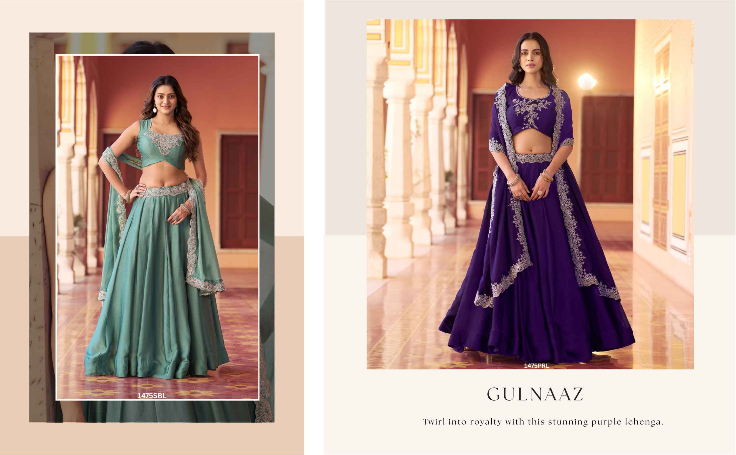 RANGOLI SILK TUBE BEADS WITH SEQUENCE THREAD EMBROIDERY WORK LEHENGA CHOLI