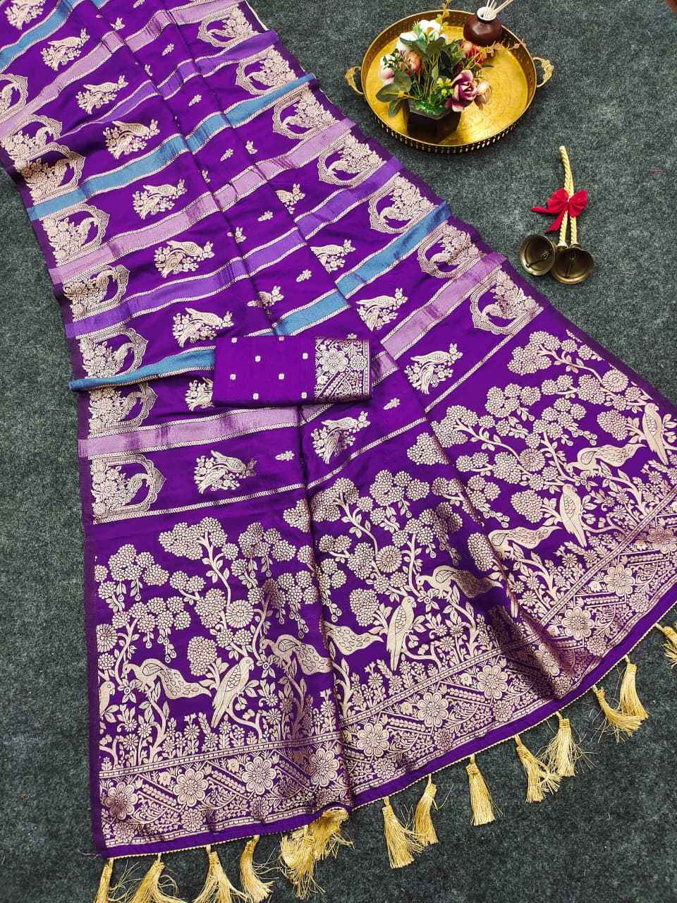 RICH CREPE KHADI MULTI COLOUR TISSUE PATTA PAITHANI SILK JARI WOOVEN SAREE 