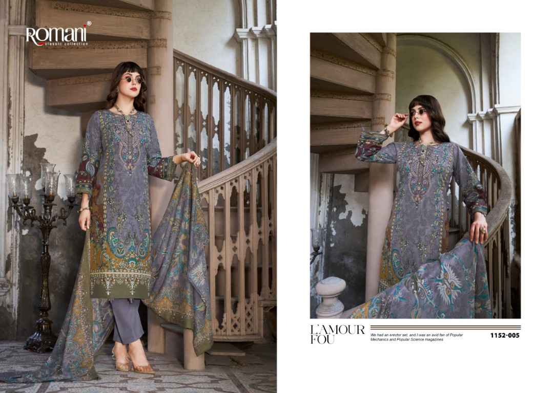 ROMANI AARZU VOL-33 SOFT COTTON DIGITAL PRINTED EMBROIDERY DRESS MATERIAL 