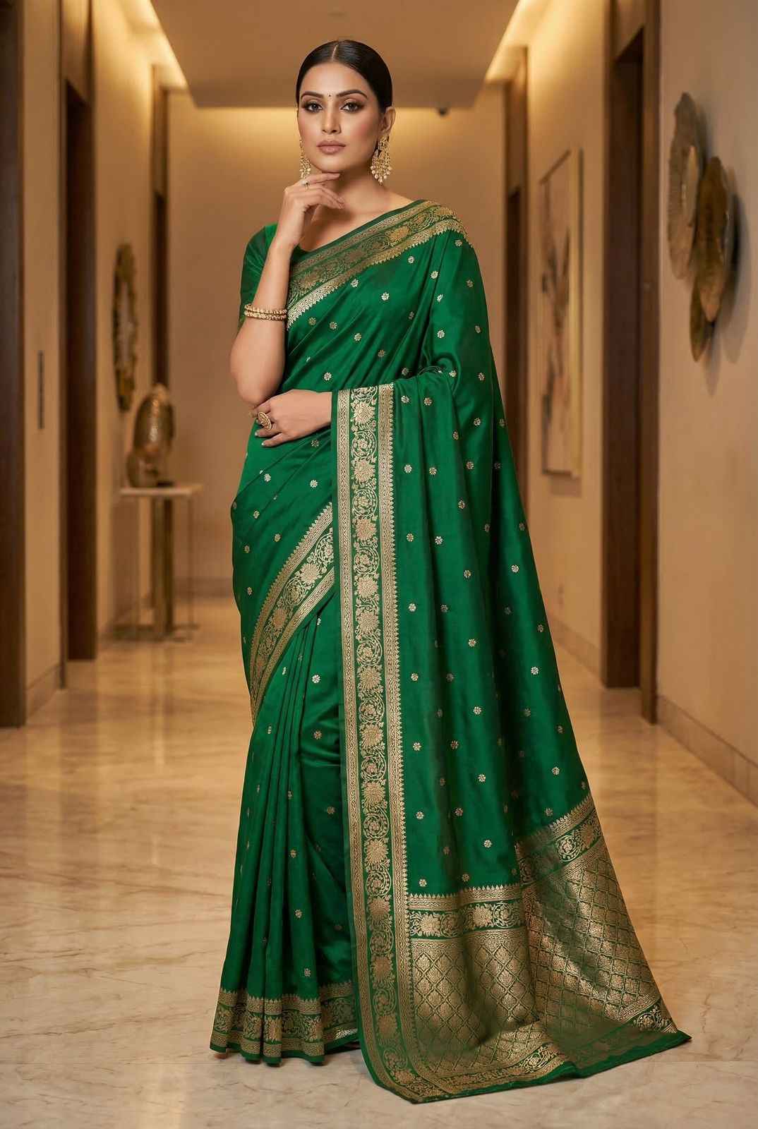 SOFT & PURE BANARASI SILK SELF ZARI WEAVING SAREE