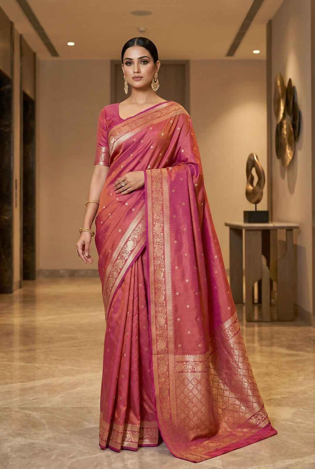 SOFT & PURE BANARASI SILK SELF ZARI WEAVING SAREE